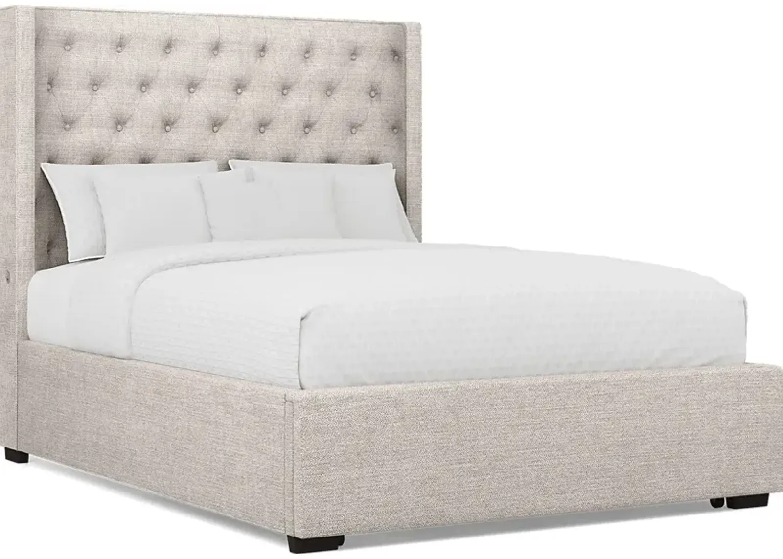 Harlow Hill Taupe 3 Pc Queen Upholstered Storage Bed