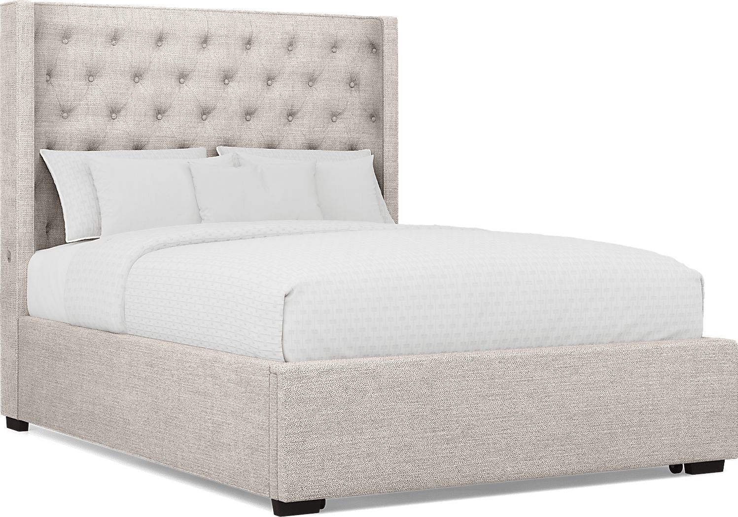 Harlow Hill Taupe 3 Pc Queen Upholstered Storage Bed