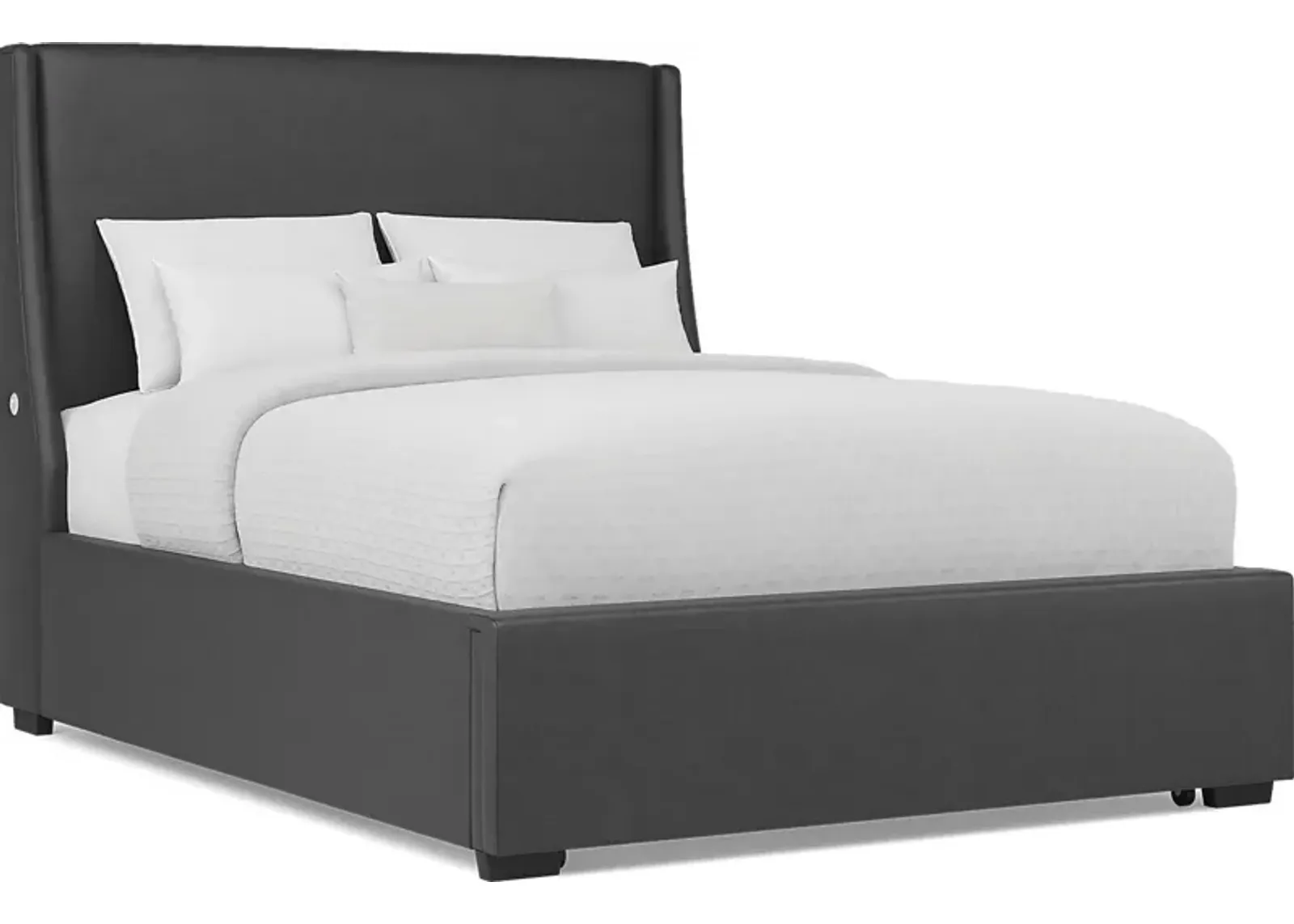 Beaufoy Graphite 3 Pc Queen Upholstered Storage Bed