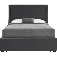 Beaufoy Graphite 3 Pc Queen Upholstered Storage Bed