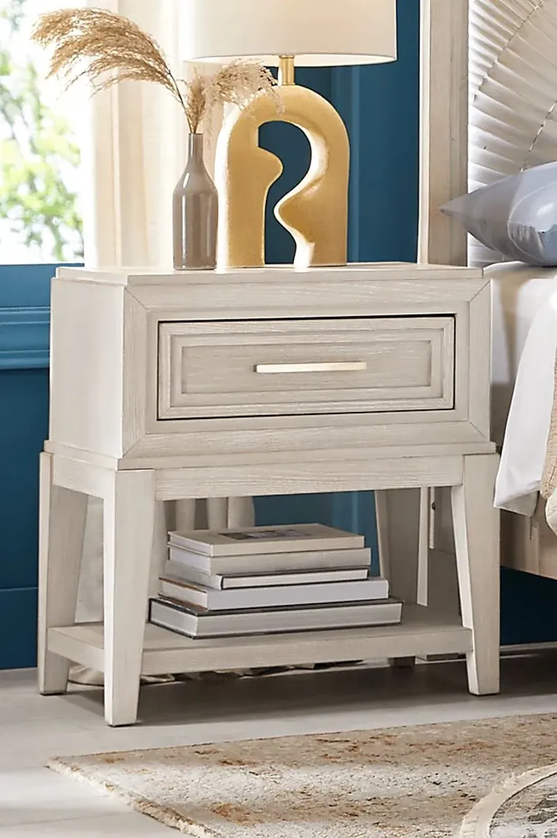 Sunside Way Sand 1 Drawer Nightstand