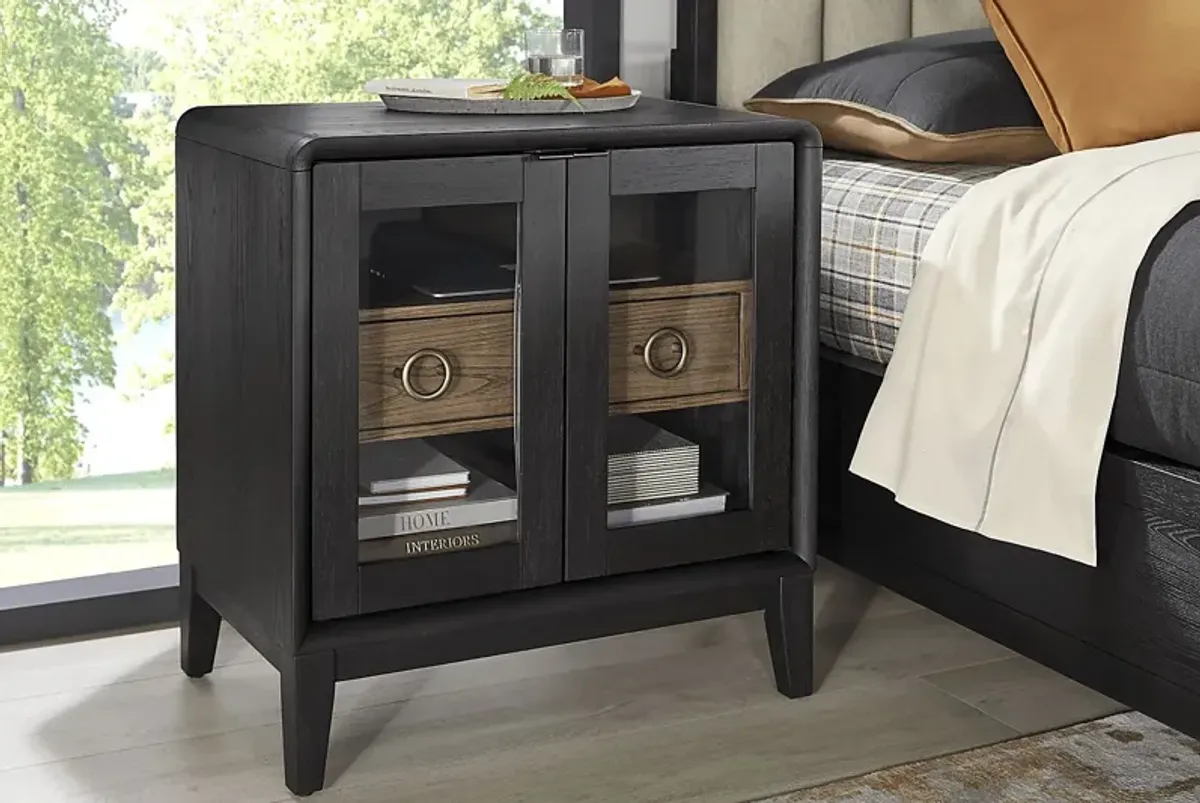 Archer Grove Black Nightstand
