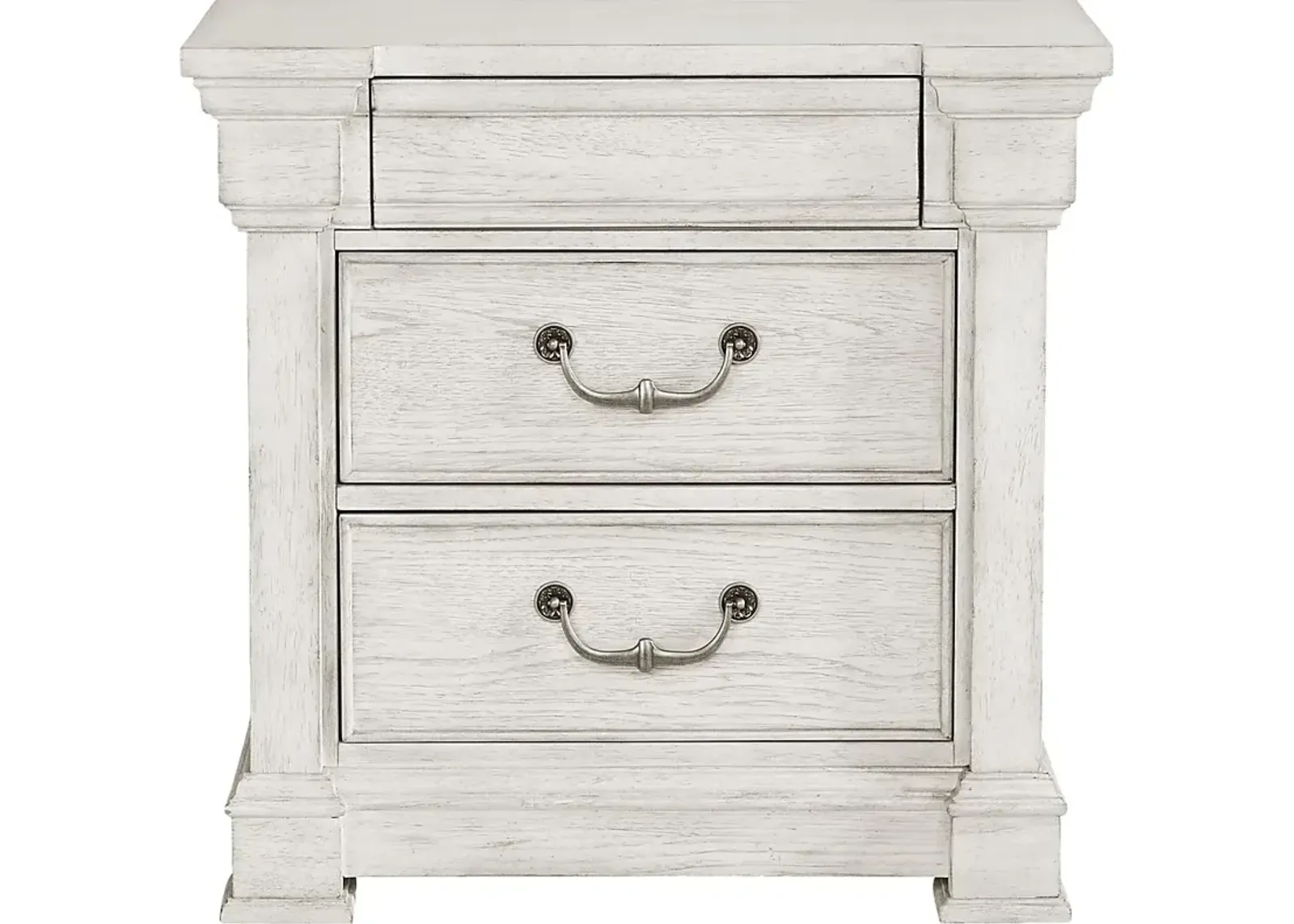 Landon Creek White 3 Drawer Nightstand