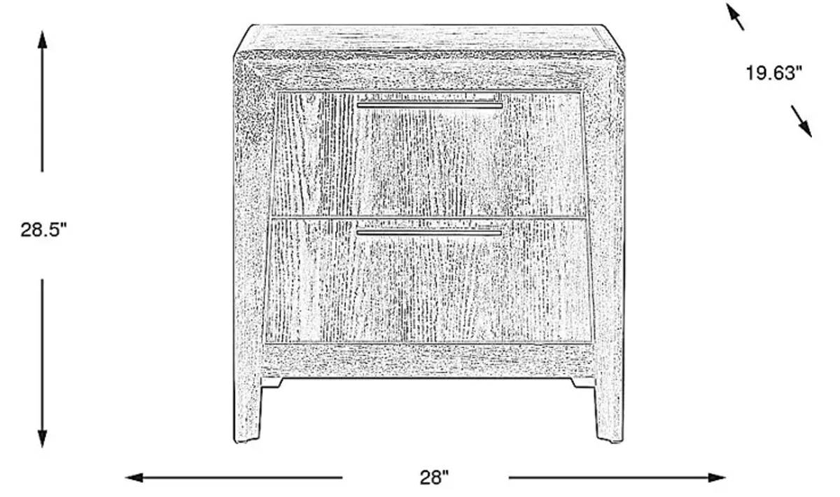 Fairfax Gray Nightstand