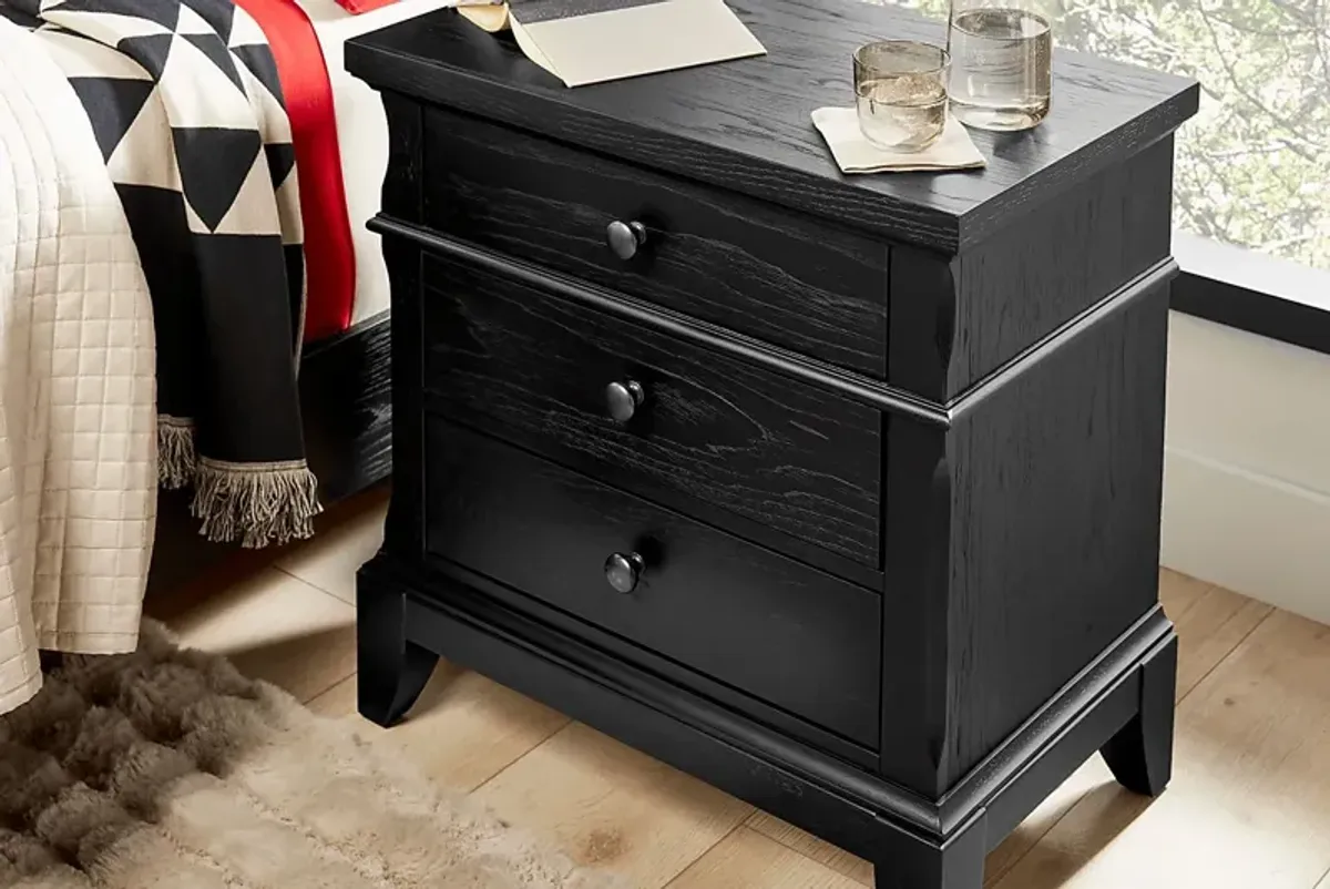 Springville Black Nightstand