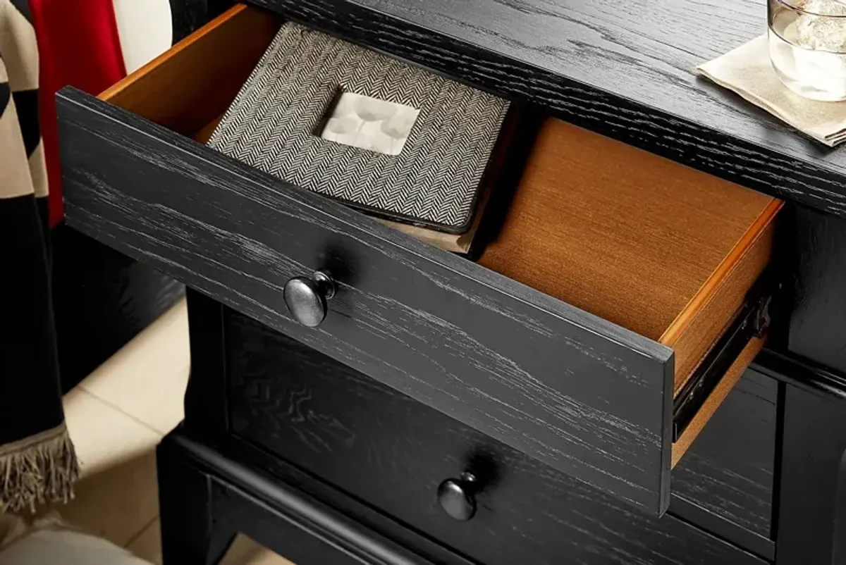 Springville Black Nightstand