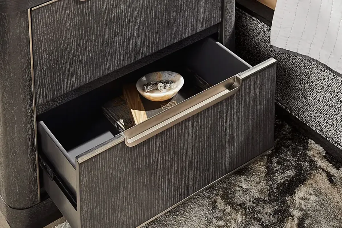 Preston Heights Gray Nightstand