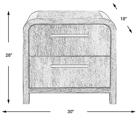 Canyon Sand 2 Drawer Nightstand