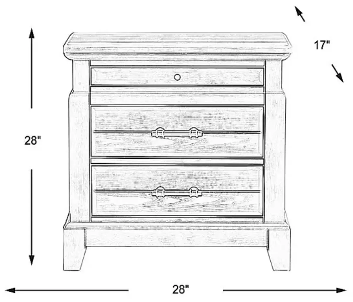 Montana Ridge White Nightstand