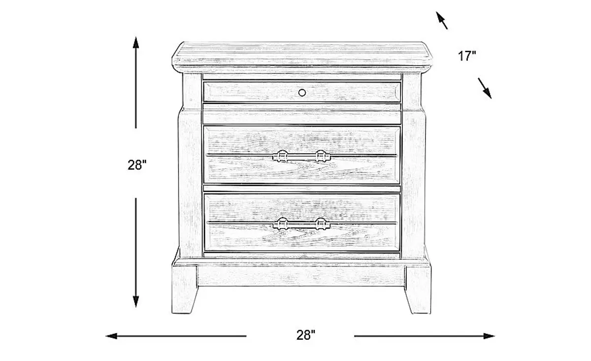 Montana Ridge White Nightstand