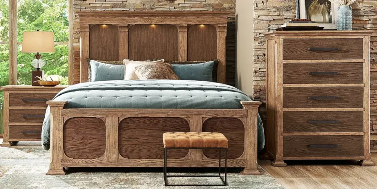 Telluride Brown 5 Pc Queen Panel Bedroom