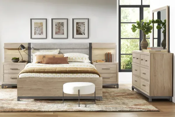 Maxton Place Natural 7 Pc Queen Bedroom