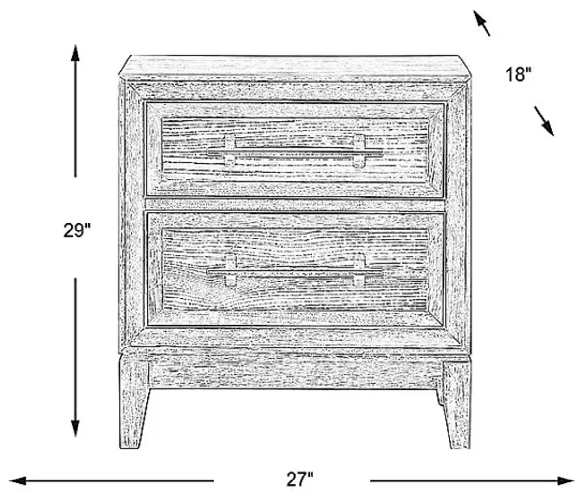 River Falls Light Gray Nightstand