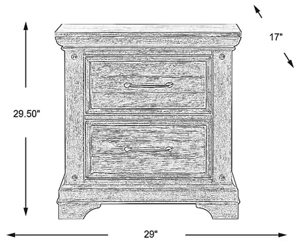 Gillon Ferry Brown Nightstand