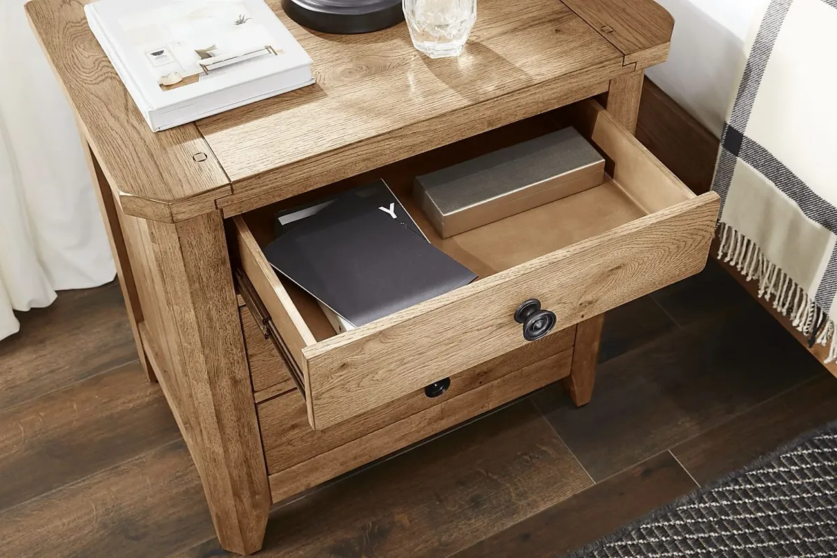 Hargrove Light Oak Nightstand