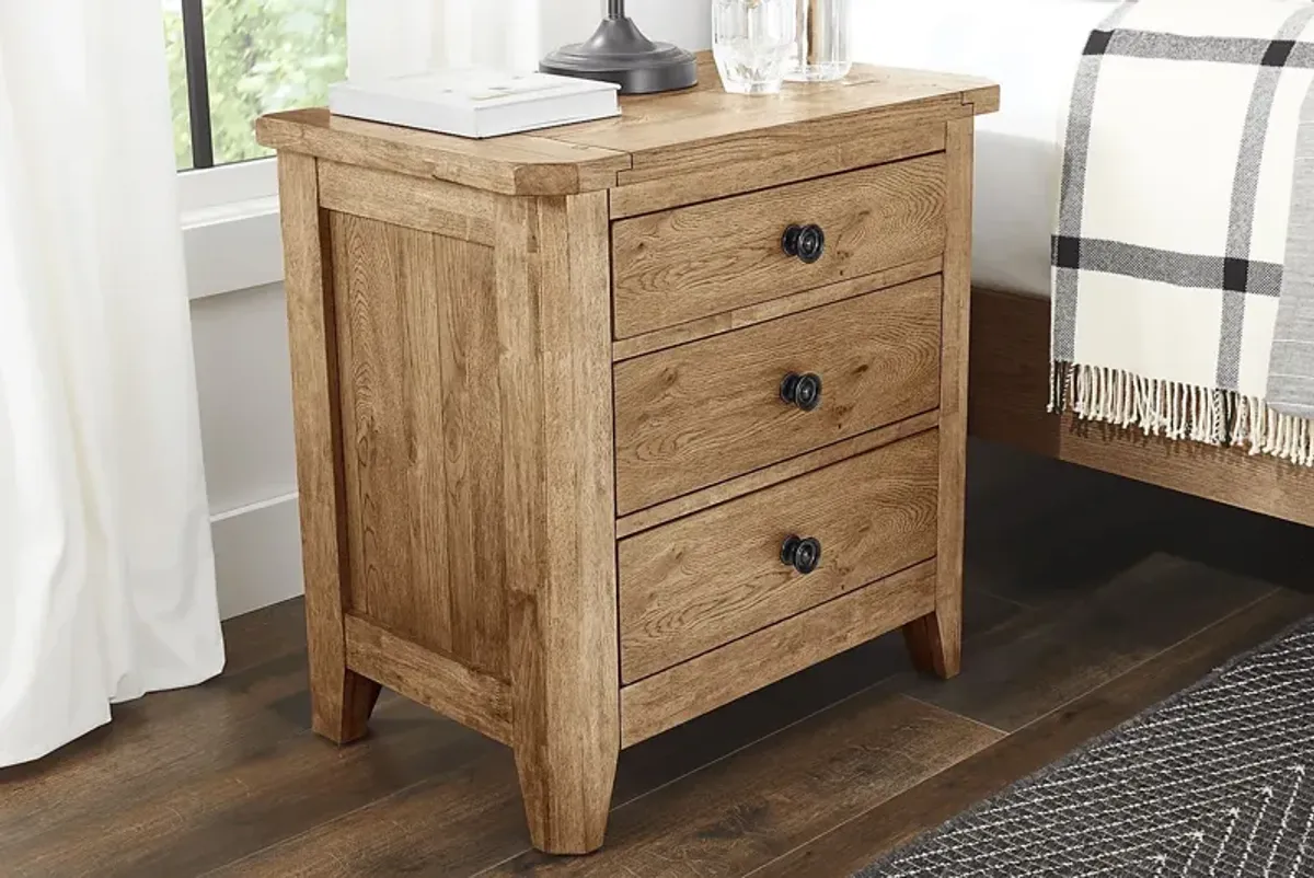 Hargrove Light Oak Nightstand