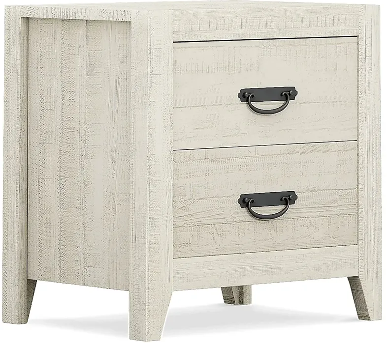 Palm Grove White Nightstand