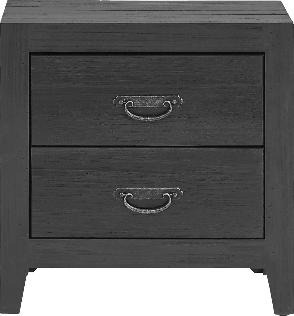 Palm Grove Black Nightstand