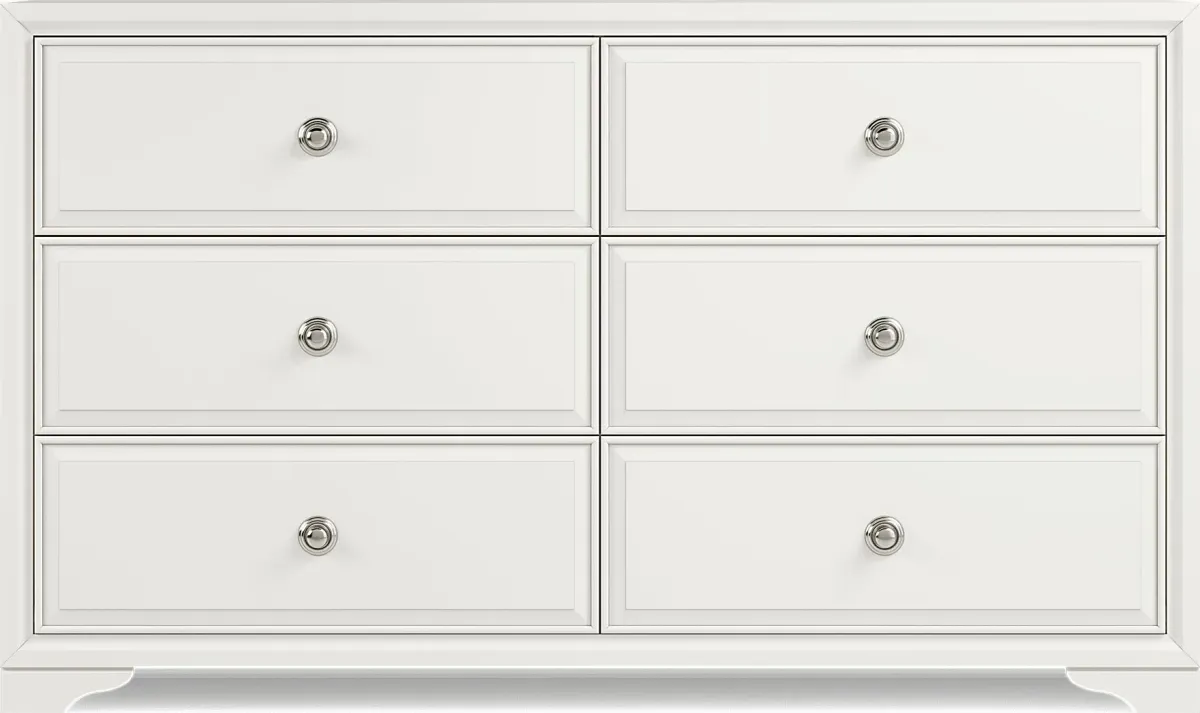 Belcourt White 5 Pc Queen Lattice Bedroom