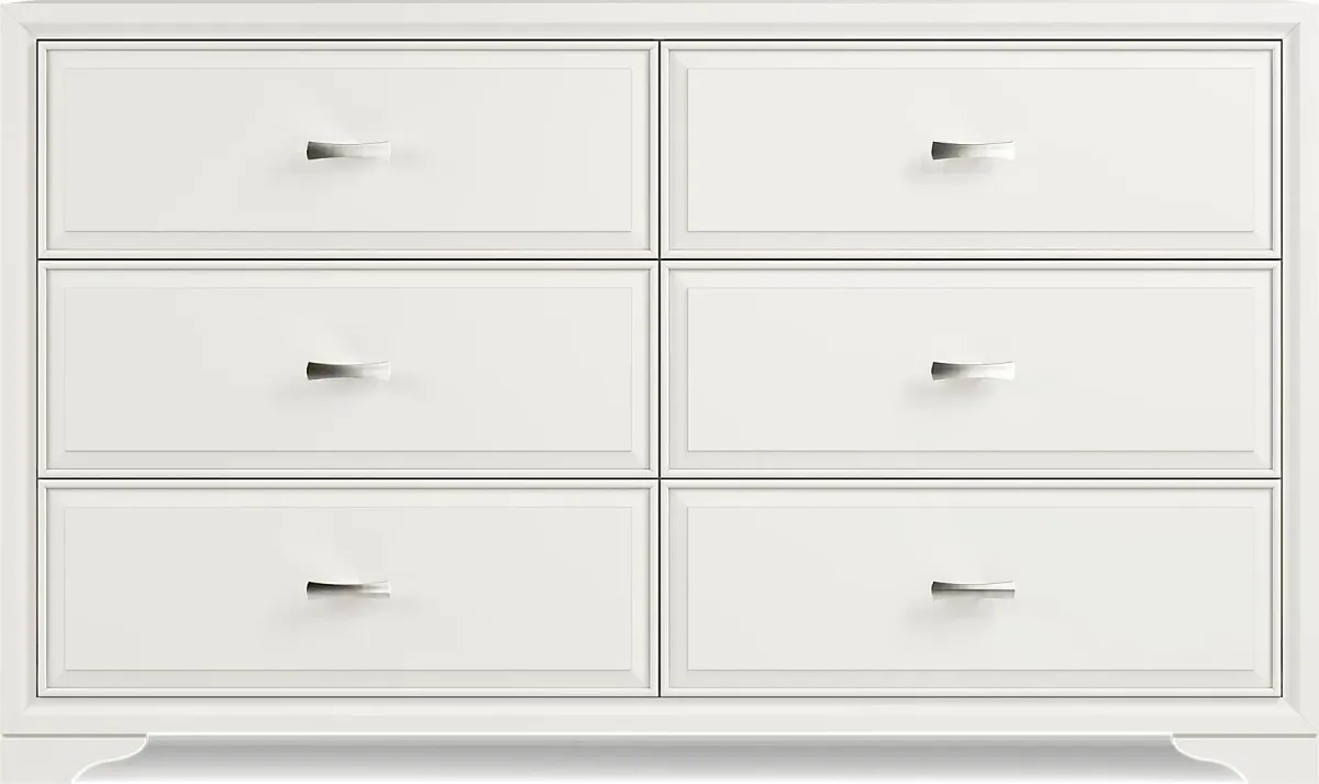 Belcourt White 5 Pc Queen Lattice Bedroom