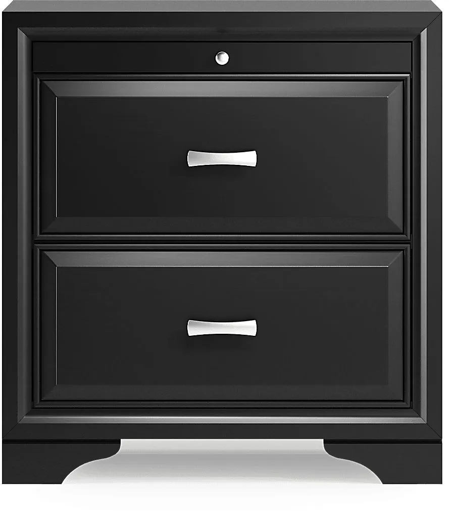 Belcourt Black Nightstand