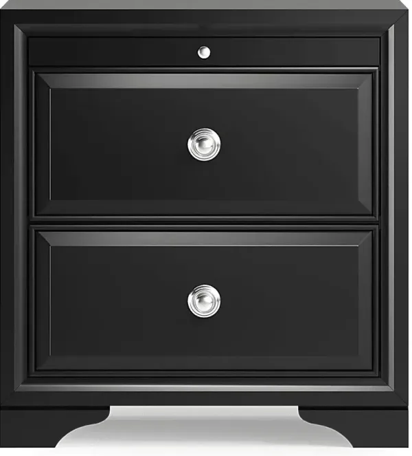 Belcourt Black Nightstand