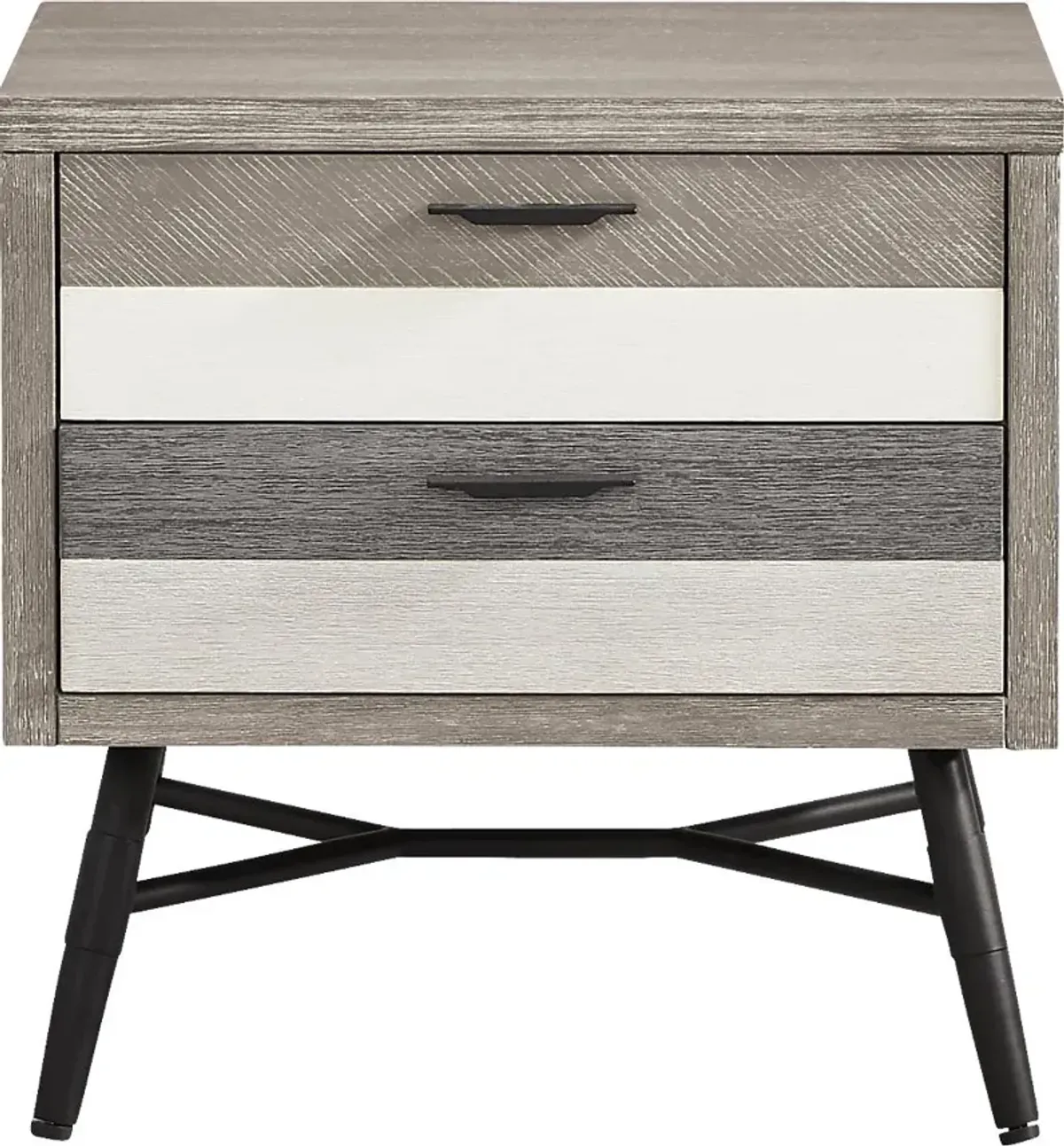 Midtown Loft Gray Nightstand