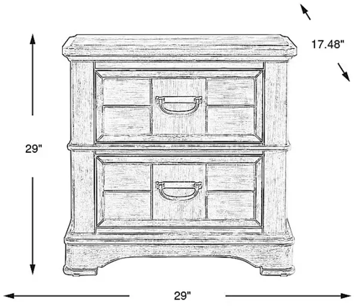 Edisto Bay White Nightstand