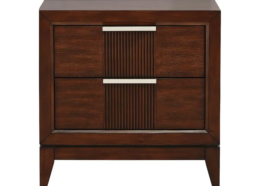 Bellante Brown Two Drawer Nightstand