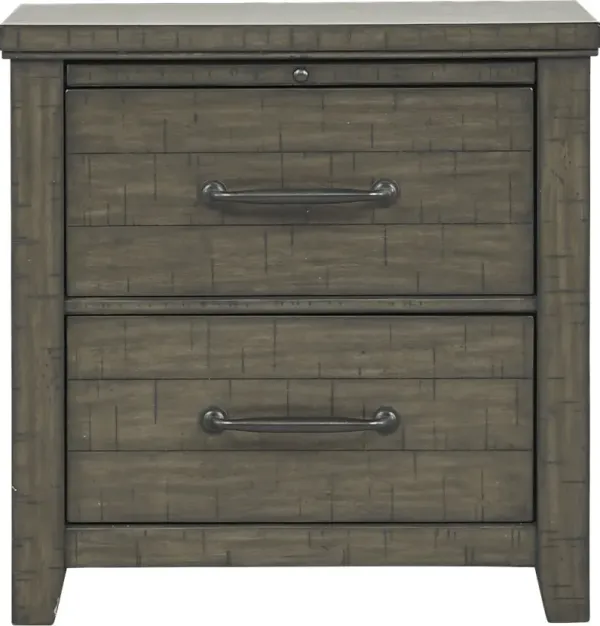 Urban Plains Gray Nightstand