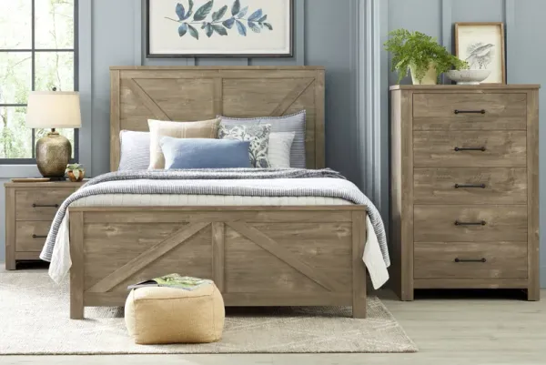 Abilene Brown 5 Pc Queen Panel Bedroom