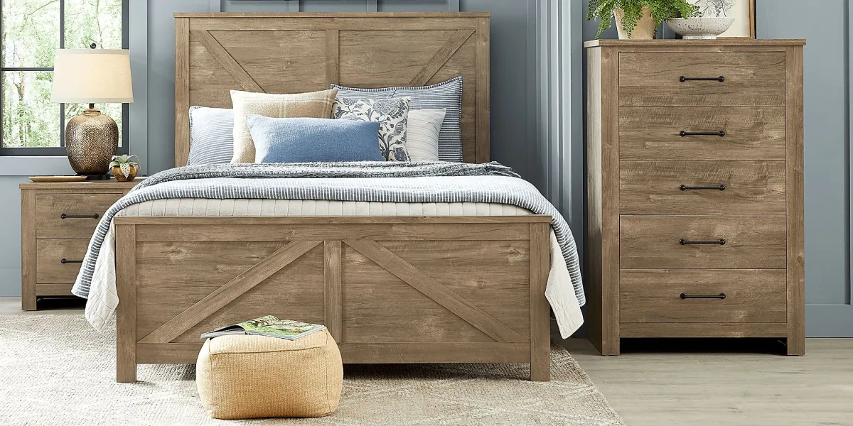 Abilene Brown 5 Pc Queen Panel Bedroom