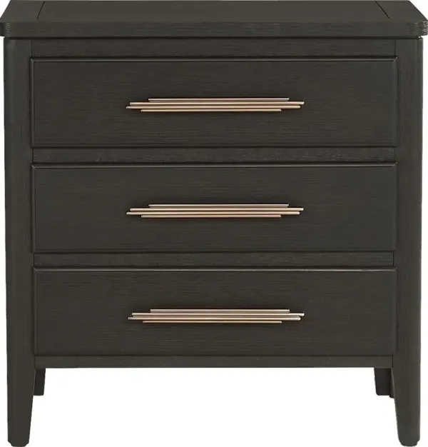 Copperline Black Nightstand