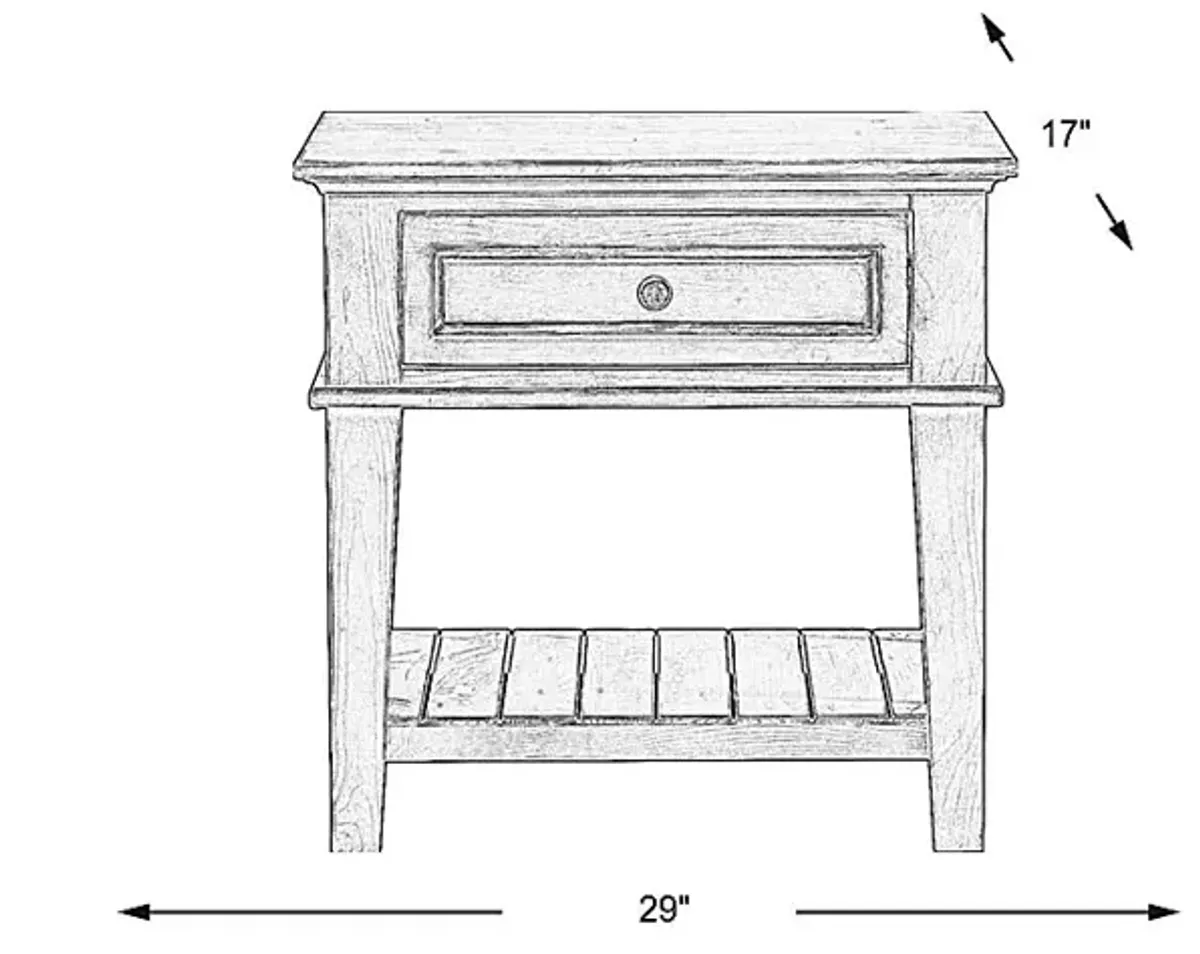 Darby Brook Dark Gray Nightstand