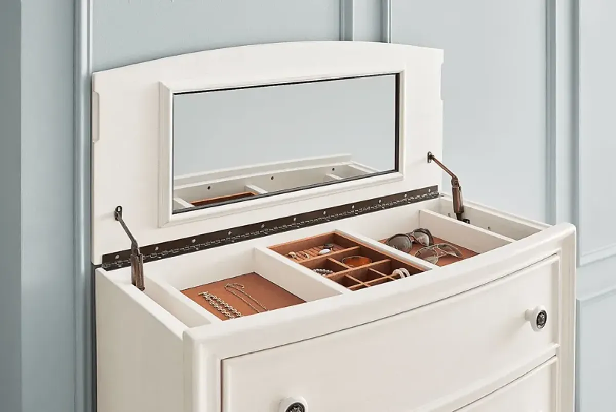 Augustine White 5 Pc Queen Arched Panel Bedroom