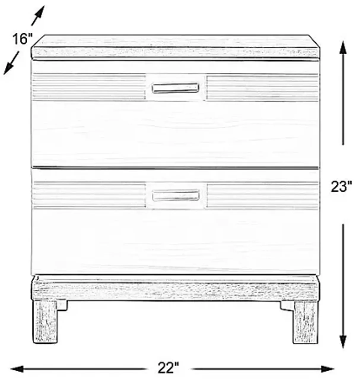 Gardenia Pecan Nightstand