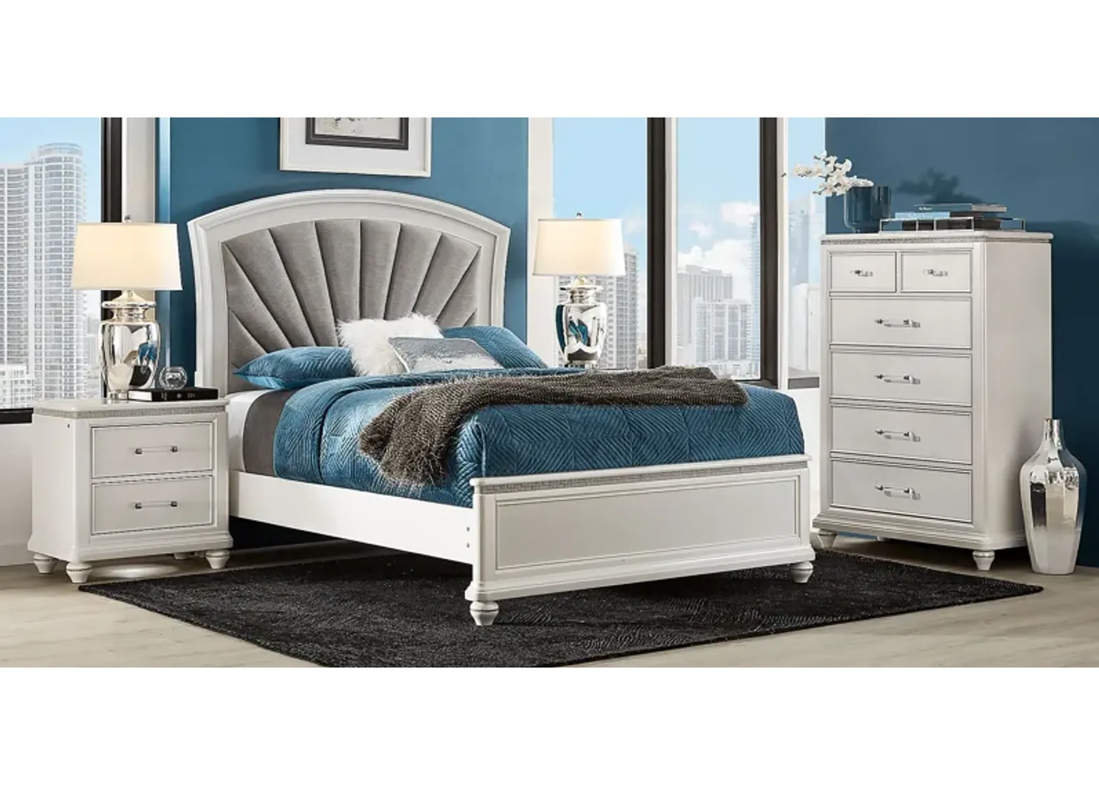 Starlet Lane Small Spaces White 5 Pc Queen Bedroom