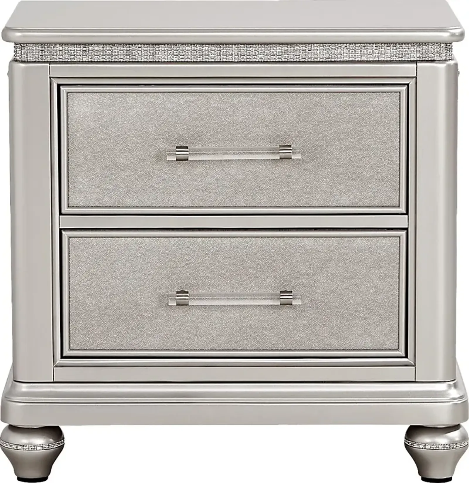 Starlet Lane Silver Nightstand