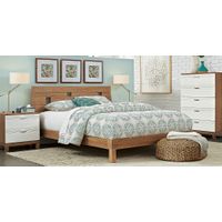 Gardenia Pecan 5 Pc Queen Platform Bedroom