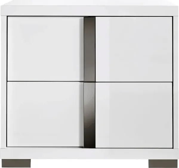 Luma Vista White Nightstand