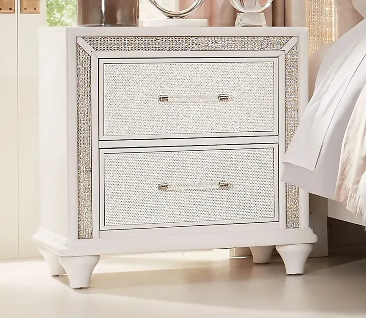 Vegas White Nightstand