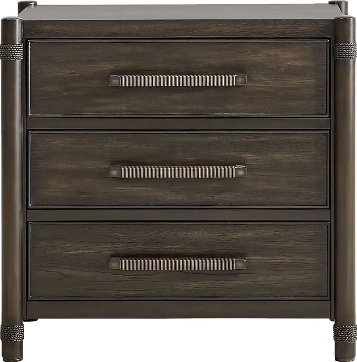 Vineyard Estates Brown 3-Drawer Nightstand