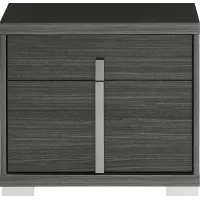 Luxe Point Black Nightstand