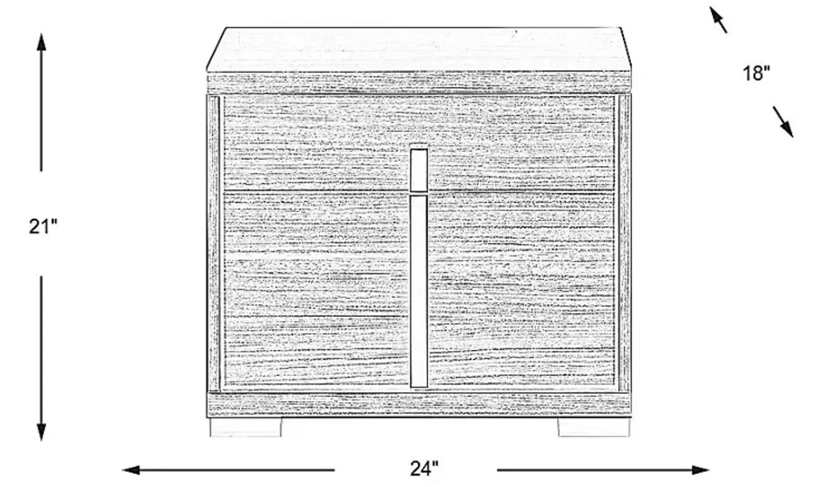 Luxe Point Blue Nightstand