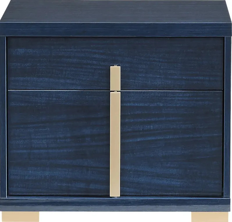 Luxe Point Blue Nightstand