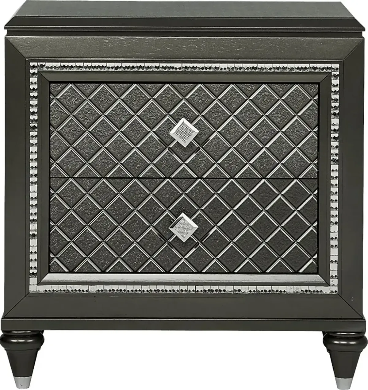 Diamond Falls Gray Nightstand