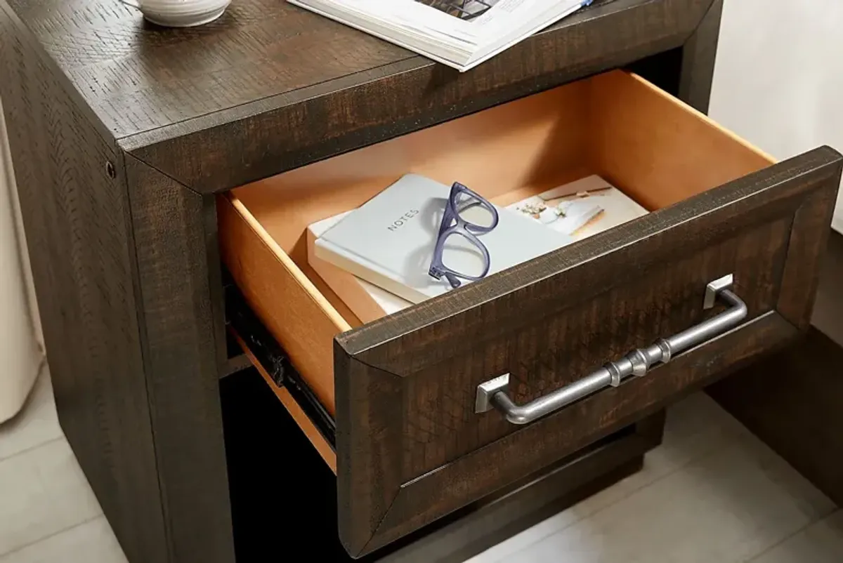 Mckinnon Dark Brown Nightstand