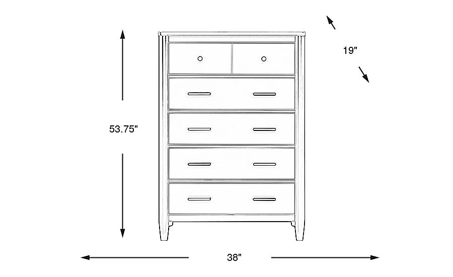 Modern Villa Iron Ore 5 Drawer Chest