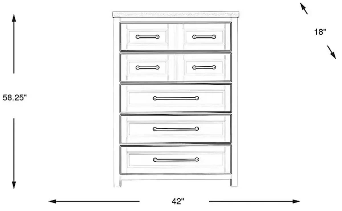 Tremblay Square White Chest