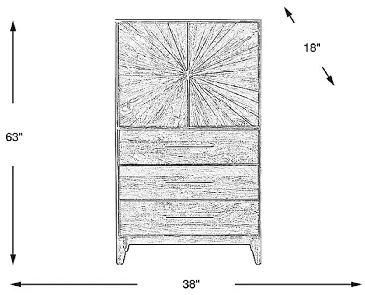 Cedona View Natural Chest